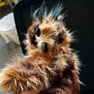 Folkmanis large Hoot Owl puppet Brown and Black Plush  Toy